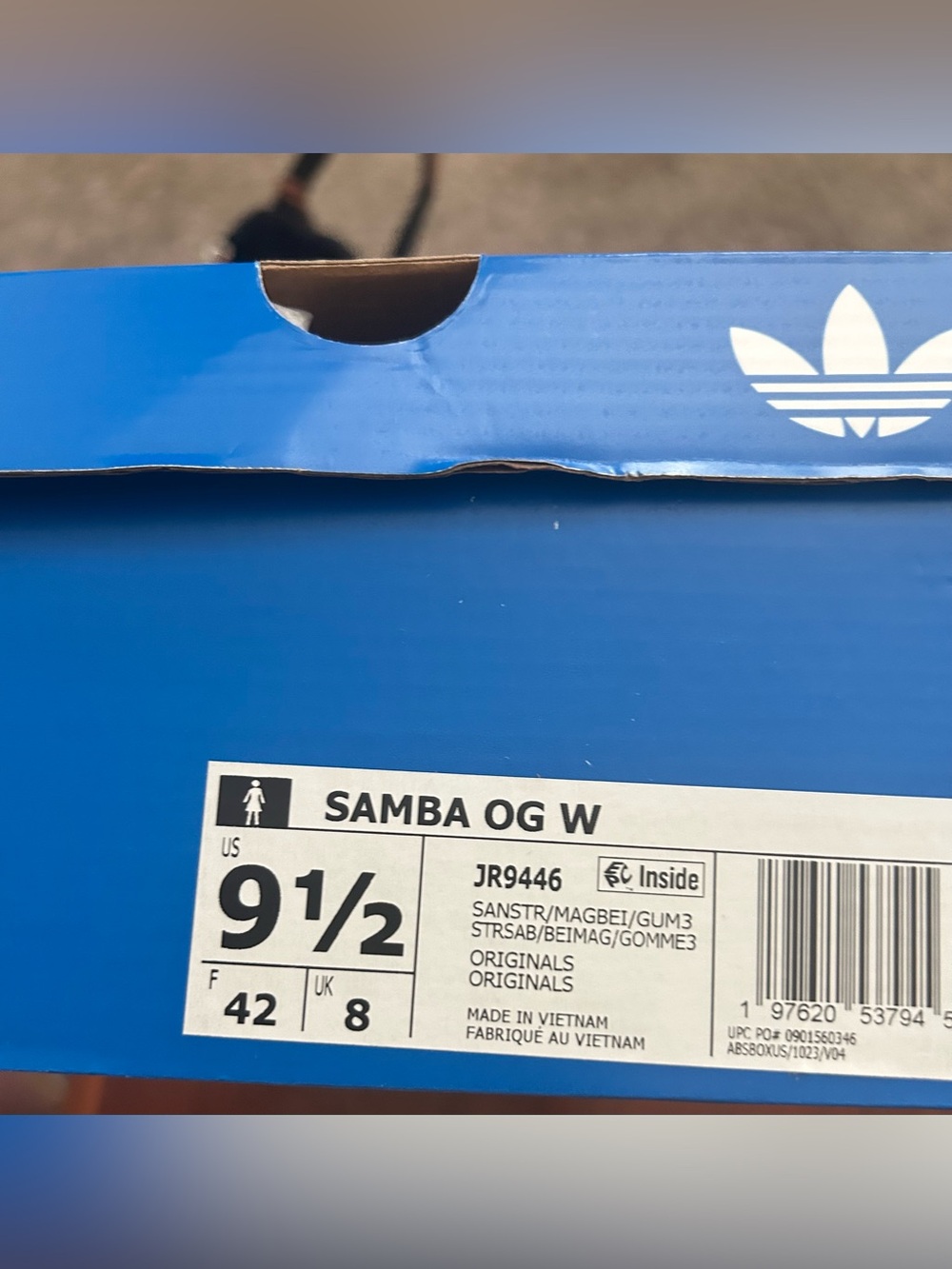 Adidas Samba Of women Gum Sole Sneaker - Tan/Beige - Picture 6 of 7